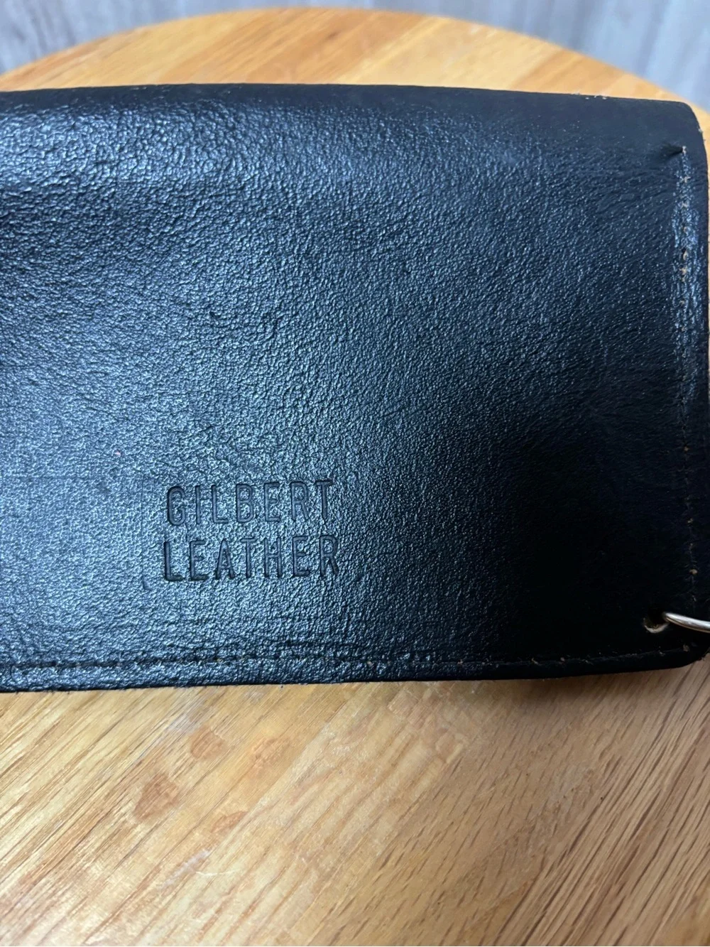 Vintage Gilbert Leather Jack Daniel's Trucker Biker Wallet with Original Chain